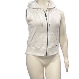 Donna Karan Woman White Hoodie sweatshirt Vest